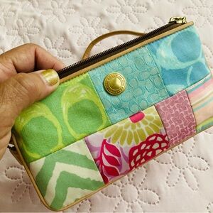 Coach Multicolored Patchwork Style wristlet